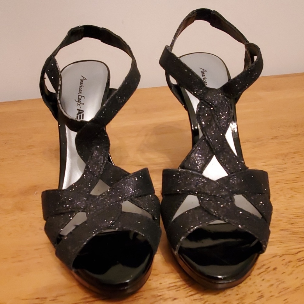 Black American Eagle sparkle 4in heels Size 7